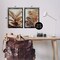 Stupell Industries Brown Tropical Palm Plants 2pc Floater Framed Canvas Wall Art Set Design by Jacob Q